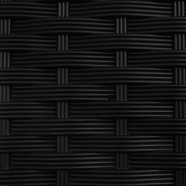 VidaXL Emelt ágyás ráccsal és tetővel, Fekete, 164 x 40 x 142 cm, PP