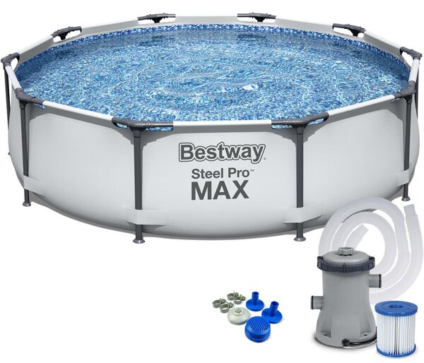 Bestway fémkeretes medence, 305x76 cm, 4700 liter, szűrőszivattyúval