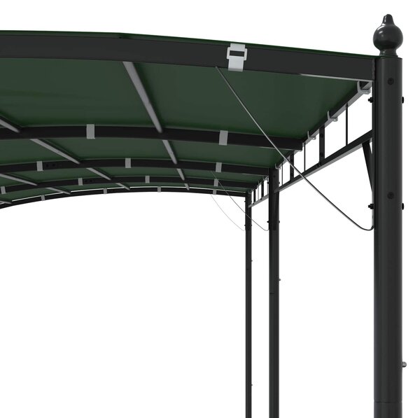 VidaXL Pavilon 6 x 3 x 2,55 m, Szövet és Alumínium 180, Zöld