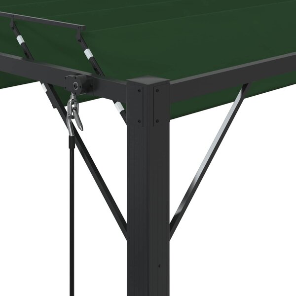 VidaXL Sátras pavilon lamellás tetővel, 3 x 3 x 2,14 m, Zöld