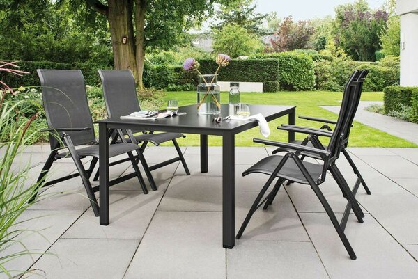 KETTLER CUBIC / KETTALUX alumínium étkezőasztal 160×90 cm – antracit / antracit