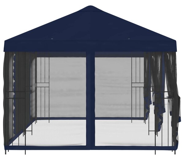 VidaXL Oldalfalas pavilon 6 x 3 m Poliészter és acél 190, Kék