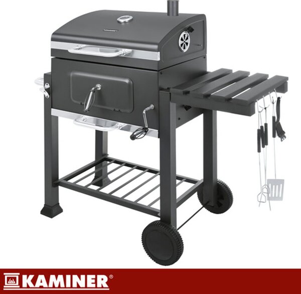 Kerti grill fedővel 114x67x120cm