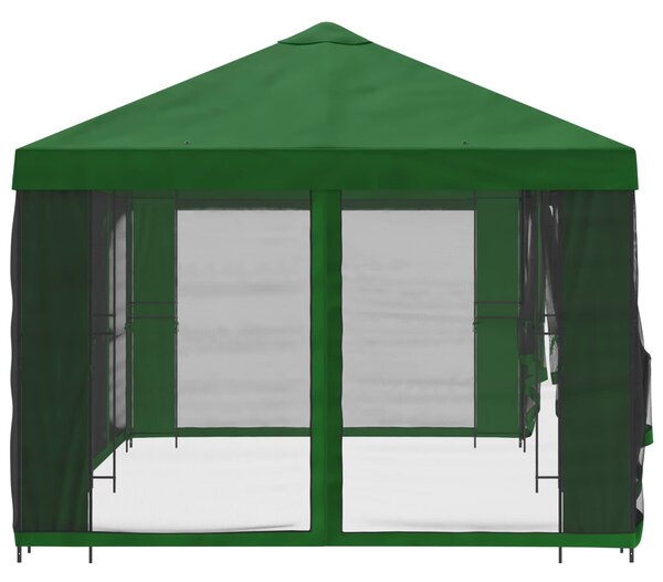 VidaXL Oldalfalas pavilon 6 x 3 m Poliészter és acél 190, Zöld