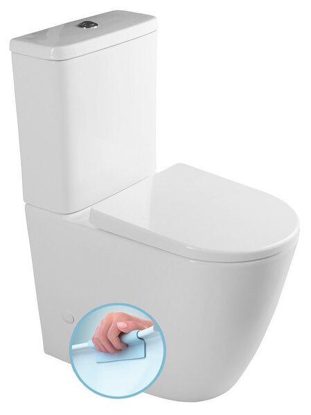 Sapho Sapho, TURKU RIMLESS WC kombi csésze megemelt, hátsó / hátsó hulladék