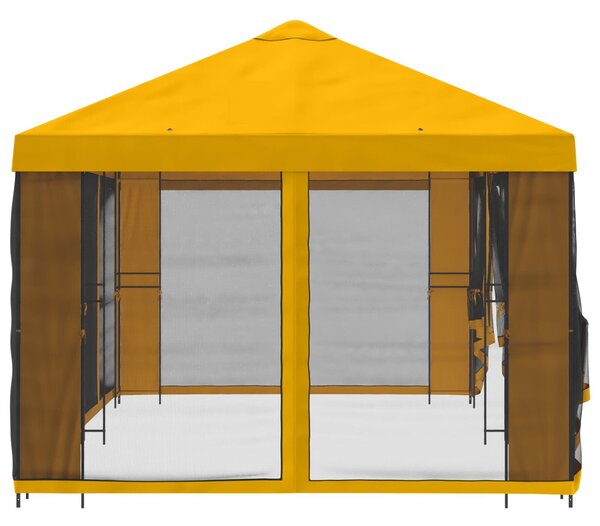 VidaXL Oldalfalas pavilon 6 x 3 m Poliészter és acél 190, Sárga