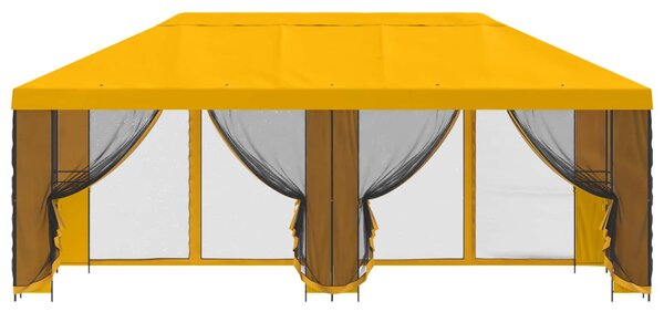 VidaXL Oldalfalas pavilon 6 x 3 m Poliészter és acél 190, Sárga