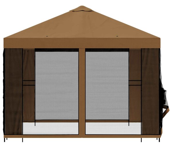VidaXL Kerti pavilon oldalfalakkal 3 x 3 m, Bézs