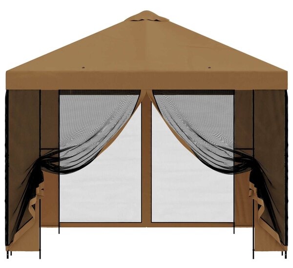 VidaXL Kerti pavilon oldalfalakkal 3 x 3 m, Bézs