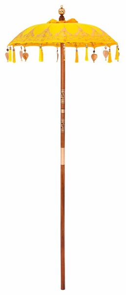 VidaXL Balinéz napernyő alappal Sárga 95 x 95 x 260 cm Pamut