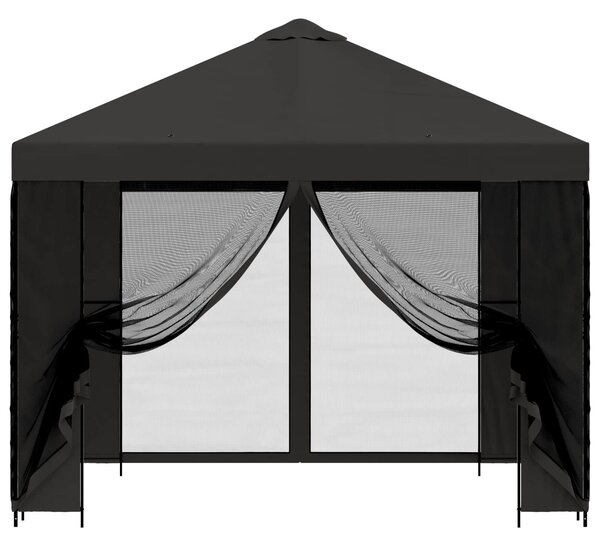 VidaXL Kerti pavilon oldalfalakkal 3 x 3 m, Antracitszürke