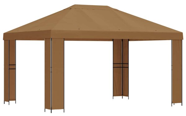 VidaXL Pavilon 4 x 3 m, Poliészter és acél 190 gsm, Bézs