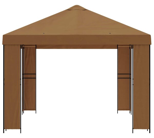 VidaXL Pavilon 4 x 3 m, Poliészter és acél 190 gsm, Bézs