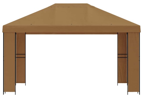 VidaXL Pavilon 4 x 3 m, Poliészter és acél 190 gsm, Bézs