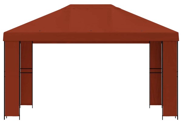 VidaXL Pavilon 4 x 3 m, Poliészter és acél 190 gsm, Terrakotta