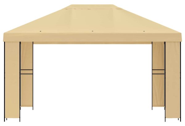 VidaXL Pavilon 4 x 3 m, Poliészter és acél 190 gsm, Krémszínű