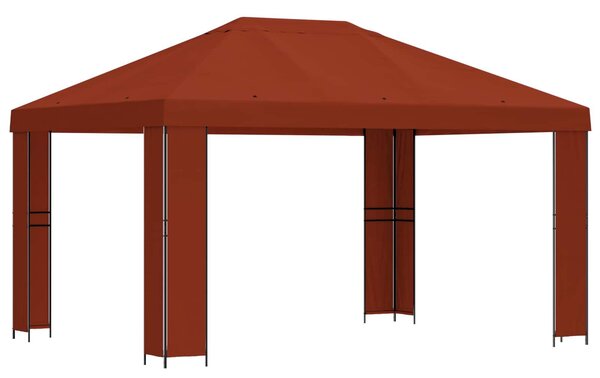 VidaXL Pavilon 4 x 3 m, Poliészter és acél 190 gsm, Terrakotta