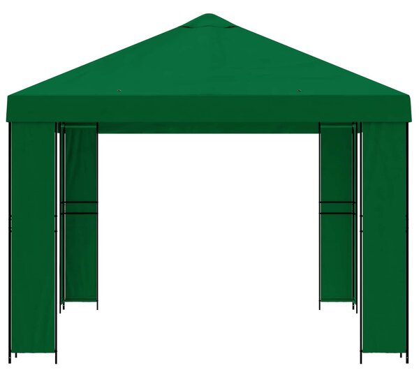 VidaXL Pavilon 4 x 3 m, Poliészter és acél 190 gsm, Zöld