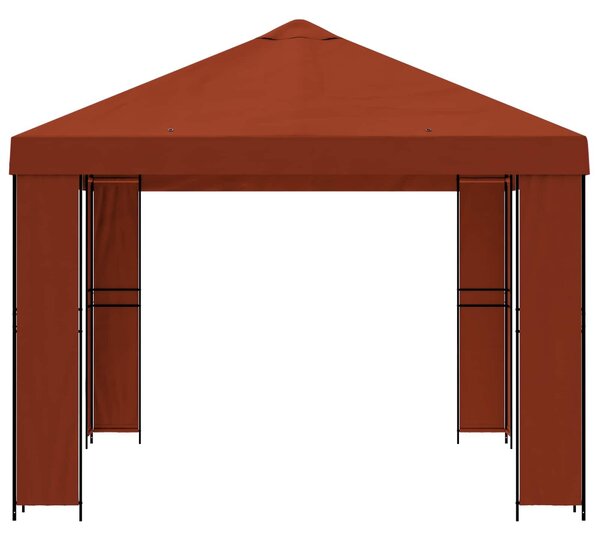 VidaXL Pavilon 4 x 3 m, Poliészter és acél 190 gsm, Terrakotta