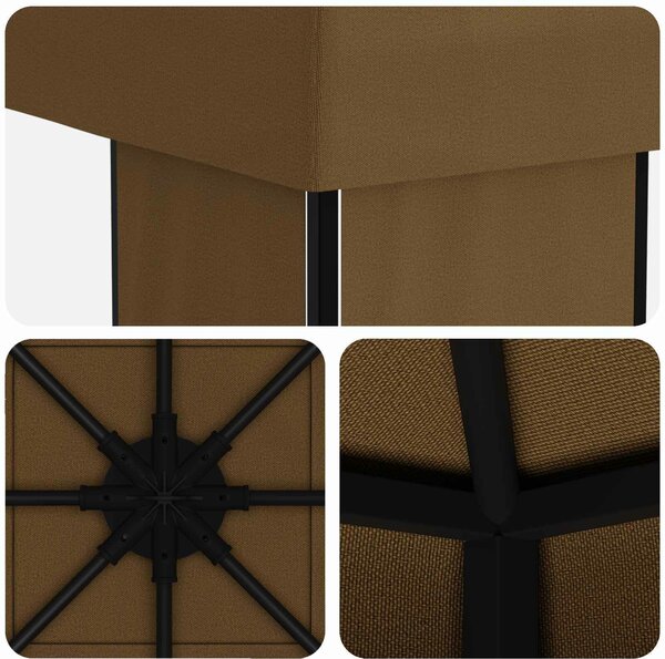 VidaXL Pavilon 4 x 3 m Poliészter és acél 190 gsm, Tópszínű