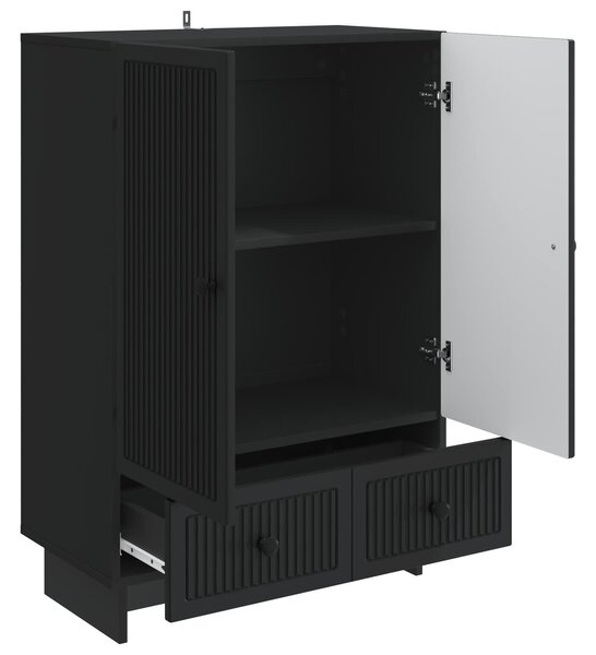 VidaXL Széf Fekete 66 x 34,5 x 95 cm Mérnöki fa