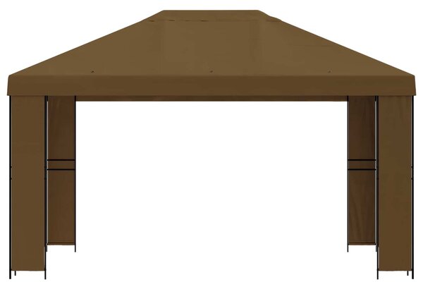 VidaXL Pavilon 4 x 3 m Poliészter és acél 190 gsm, Tópszínű