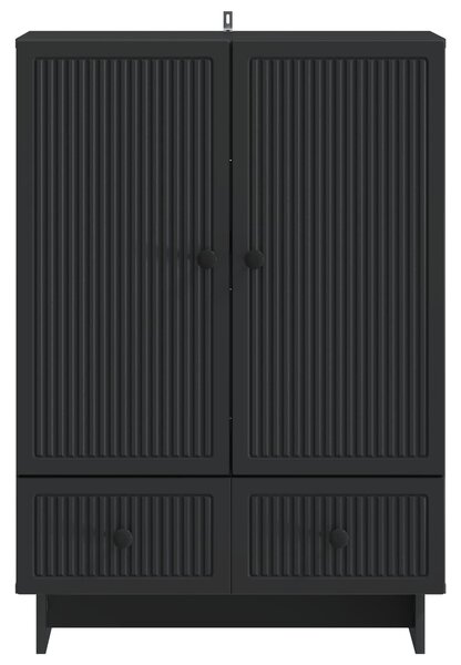 VidaXL Széf Fekete 66 x 34,5 x 95 cm Mérnöki fa