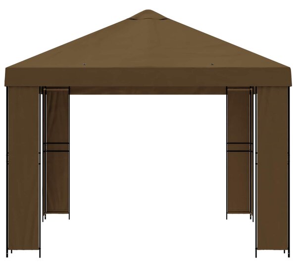 VidaXL Pavilon 4 x 3 m Poliészter és acél 190 gsm, Tópszínű