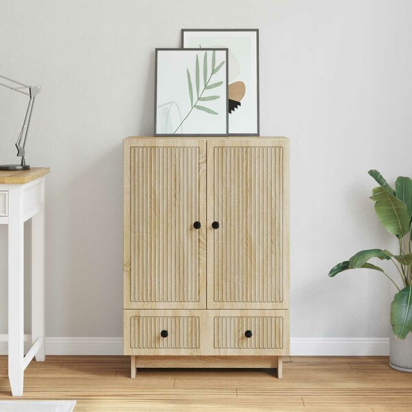 VidaXL Széf Sonoma tölgy 66 x 34,5 x 95 cm Mérnöki fa