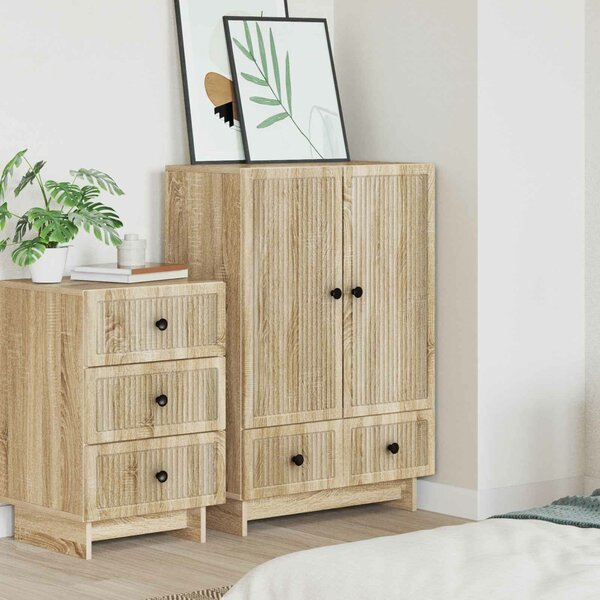 VidaXL Széf Sonoma tölgy 66 x 34,5 x 95 cm Mérnöki fa