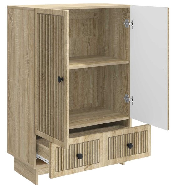 VidaXL Széf Sonoma tölgy 66 x 34,5 x 95 cm Mérnöki fa