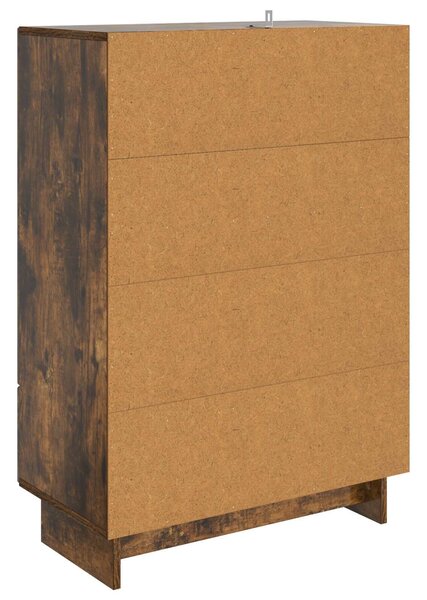 VidaXL Széf Füstölt Tölgy 66 x 34,5 x 95 cm Mérnöki fa