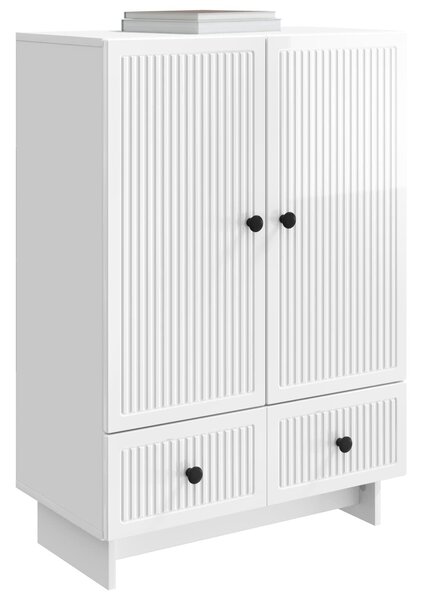 VidaXL Széf Magasfényű Fehér 66 x 34,5 x 95 cm Mérnöki fa