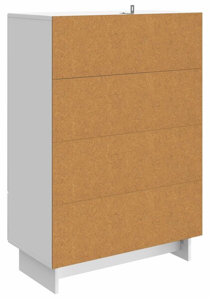 VidaXL Széf Magasfényű Fehér 66 x 34,5 x 95 cm Mérnöki fa