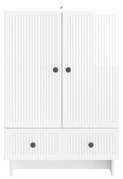 VidaXL Széf Magasfényű Fehér 66 x 34,5 x 95 cm Mérnöki fa