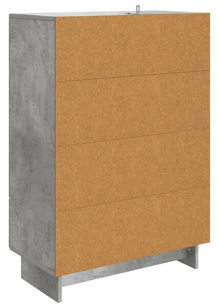 VidaXL Széf Beton Szürke 66 x 34,5 x 95 cm Mérnöki fa