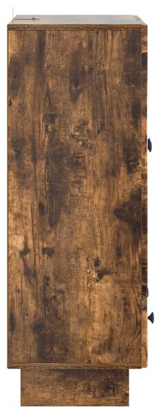 VidaXL Széf Füstölt Tölgy 66 x 34,5 x 95 cm Mérnöki fa