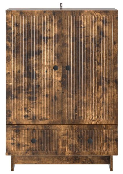 VidaXL Széf Füstölt Tölgy 66 x 34,5 x 95 cm Mérnöki fa
