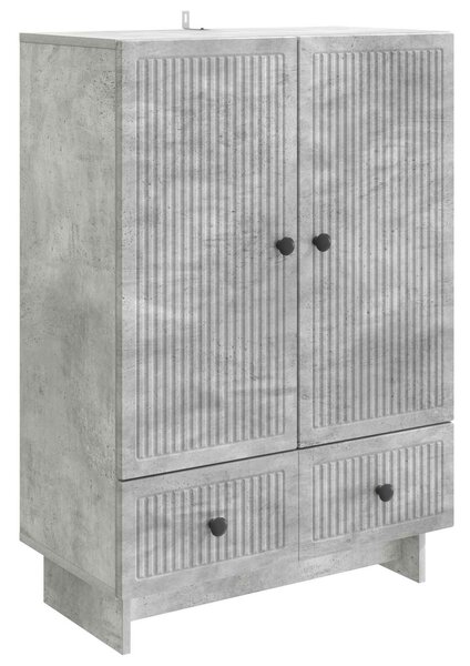 VidaXL Széf Beton Szürke 66 x 34,5 x 95 cm Mérnöki fa