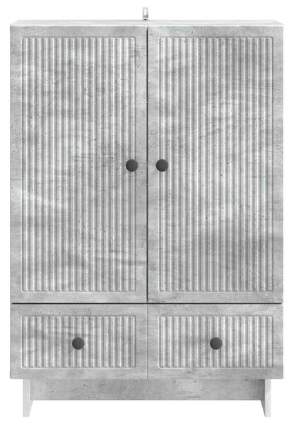 VidaXL Széf Beton Szürke 66 x 34,5 x 95 cm Mérnöki fa