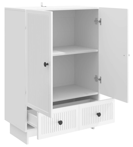 VidaXL Széf Magasfényű Fehér 66 x 34,5 x 95 cm Mérnöki fa