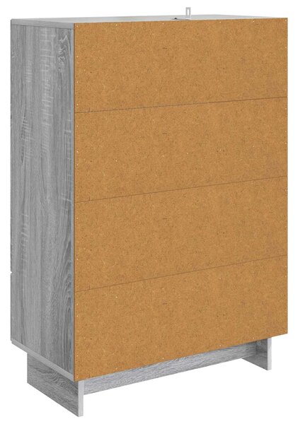 VidaXL Széf Szürke Sonoma 66 x 34,5 x 95 cm Mérnöki fa