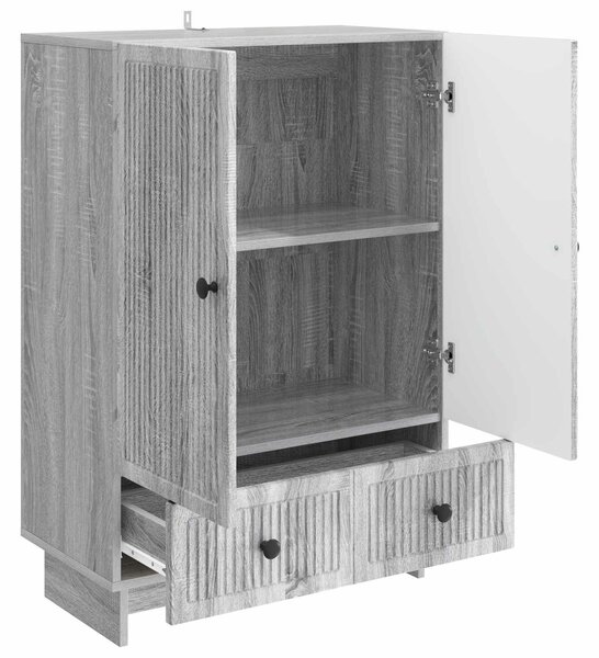VidaXL Széf Szürke Sonoma 66 x 34,5 x 95 cm Mérnöki fa