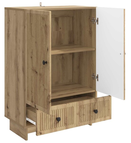 VidaXL Széf Kézműves Tölgy 66 x 34,5 x 95 cm Mérnöki fa
