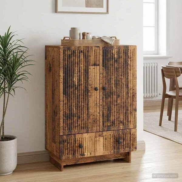 VidaXL Széf Öreg fa 66 x 34,5 x 95 cm Mérnöki fa