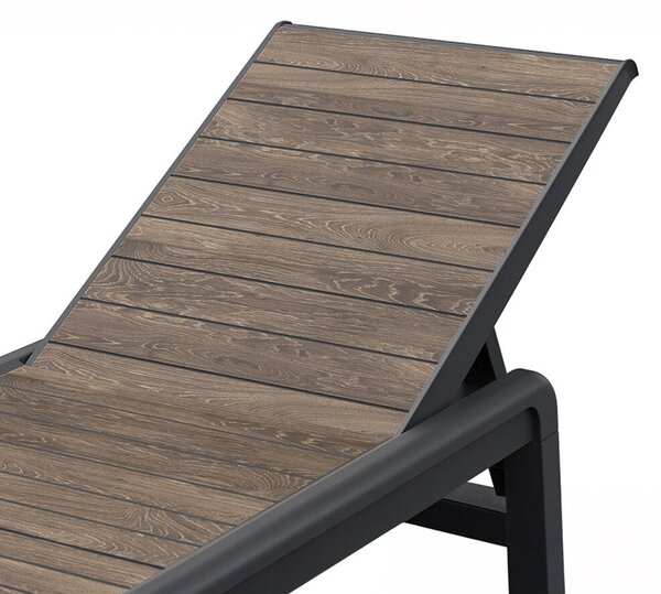 Keter DECO PORTO kerti napozóágy – walnut / grafit