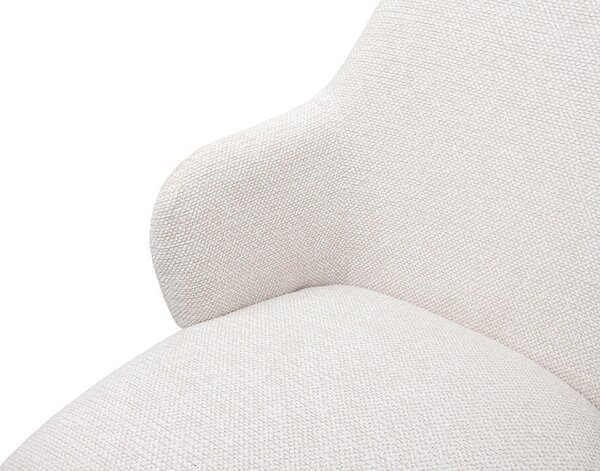 King Home AKIRA szék bézs textil kárpitozott karfával