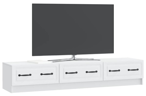 VidaXL TV szekrény fiókkal Fehér 147 x 34,5 x 27 cm Szerelt Fa