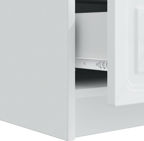 VidaXL TV szekrény fiókkal Fehér 147 x 34,5 x 27 cm Szerelt Fa