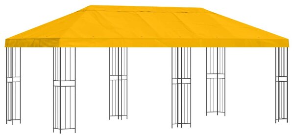 VidaXL Oldalfalas pavilon 6 x 3 m Sárga Poliészter és acél 190